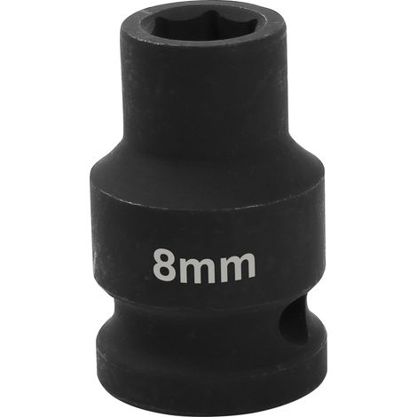 Clé à douille hexagonale 8 mm, entraînement 1/2" – Douille à percussion en chrome-molybdène avec surface durable, pour changement de roue (1/5)