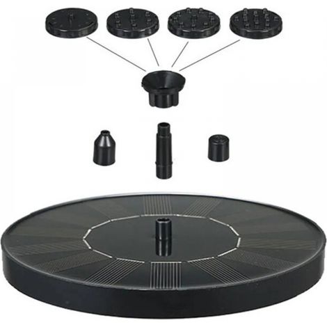 Fontaine solaire pour l'extérieur, 1,4 W, bain d'oiseaux solaire, idéal pour bassin d'ornement, bassin extérieur, jardin (1/5)