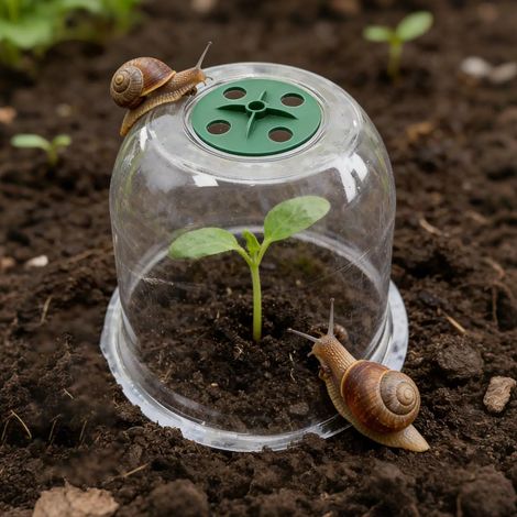 (1 pièce) Couvercle de protection pour plantes, cloche pour semis, protège les plantes en serre, potager, pépinière, etc. (1/4)
