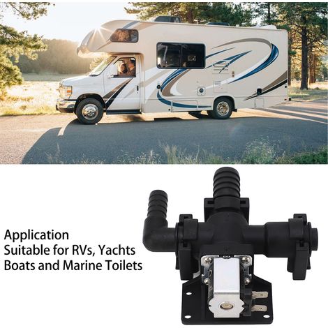 Robinet solénoïde anti-siphon pièce détachée 9W 1 150PSI vanne d'arrivée d'eau pour toilettes bateau camping-car yacht 12V (1/5)