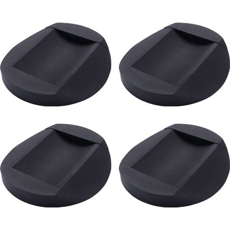 4 Patins Antidérapants en Caoutchouc Noir – Coussin Pied de Chaise, Protection Meubles pour Tous Sols