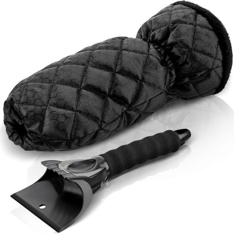 Grattoir à Glace Anti Givre pour Voiture avec Gant Séparable Raclette Pare Brise Grattoir à Neige Pelle à Neige pour l'hiver en Tissu Oxford-Fei Yu (1/5)
