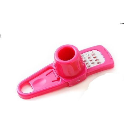 Multifunctional grater for ginger, mini grater, nutmeg grinder, garlic grater, manual kitchen tool for fruits, vegetables and nuts (red pink) (1/5)