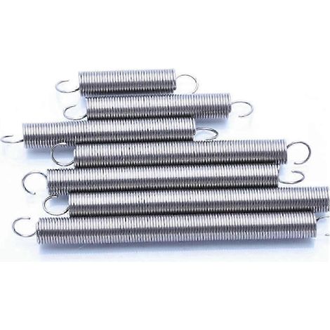 Ressort d'extension pour l'entretien domestique, longueur 180 mm, fil d'acier inoxydable, diamètre 0,5 mm, diamètre extérieur 5 mm (2 pièces) (1/5)