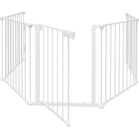 TolleTour Barrera de seguridad chimenea 310 cm 5 paneles blanca plegable (1/5)