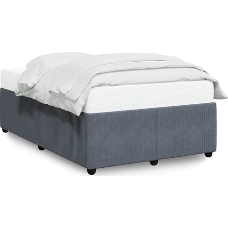 Maison Exclusive - Giroletto senza Materasso Grigio Scuro 120x190 cm Velluto (1/5)