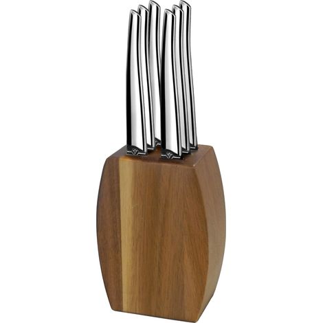 Jet - Bloc bois d'acacia 6 couteaux steak