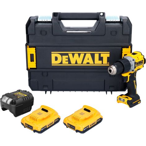 Taladro de percusión sin cable DeWalt DCD 805 D2T 18 V 90 Nm sin escobillas + 2x batería recargable 2,0 Ah + cargador + TSTAK (1/5)