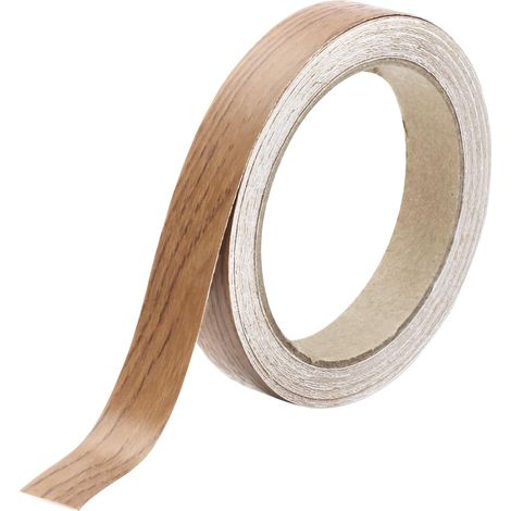 Sollbry Ruban Adhésif Imitation Bois 18 mm x 10 m, Ruban de Réparation pour Meubles Portes Plans de Travail Grain de Bois Réaliste Imperméable Autocollant de Placage pour Bricolage (Ginkgo) (1/3)