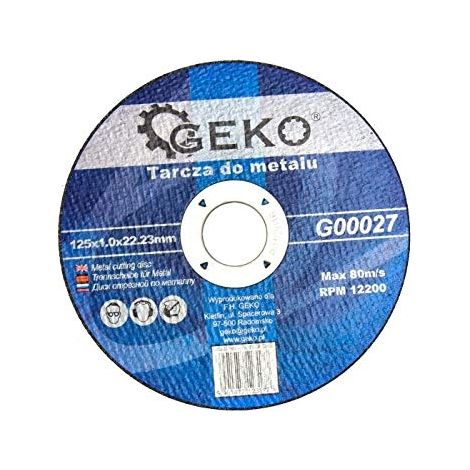 Disque à tronçonner les métaux 125x1.0 geko (10/50/400)