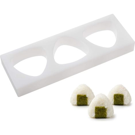 Moule à boules de riz, machine à boules de riz, presse à boules de riz japonaise, plateau de moule à boules de riz, sans BPA, fabriqué au Japon, style Kanto (grande taille, 3 moules) (1/5)