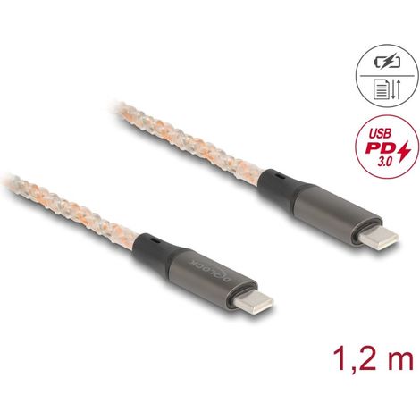 Cable USB 2.0 DELOCK USB Tipo-C a Tipo-C PD 3.0 100W