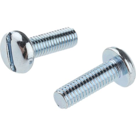 Vis à métaux RS PRO M5 à tête Cylindrique fendue en Acier, 16mm ( Prix pour Sachet de 100 )