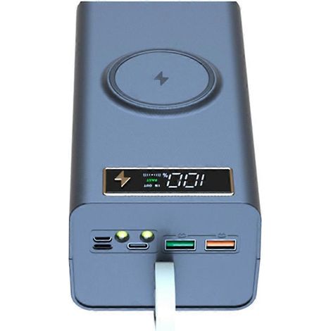 Boîtier de rangement pour 21 batteries 18650 avec éclairage LED, charge rapide PD QC3.0, étui de batterie externe et charge sans fil 15 W. (1/5)
