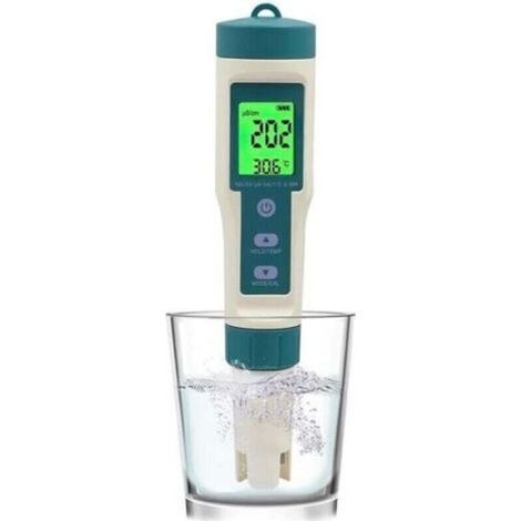 PH Mètre électronique Piscine 8 en 1,Testeur PH/TDS/SALT/SG/ORP/EC/TEMP/H2,Testeur de qualité de l'eau pour pour Eau Piscine, Spa, Aquarium, Eau Potable, Hydroponie (1/3)