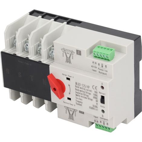 Commutateur de Transfert Automatique 4P 100A 110V AC à Double Alimentation avec Changement Ultra-Rapide pour Secteur et Groupe Électrogène (1/5)
