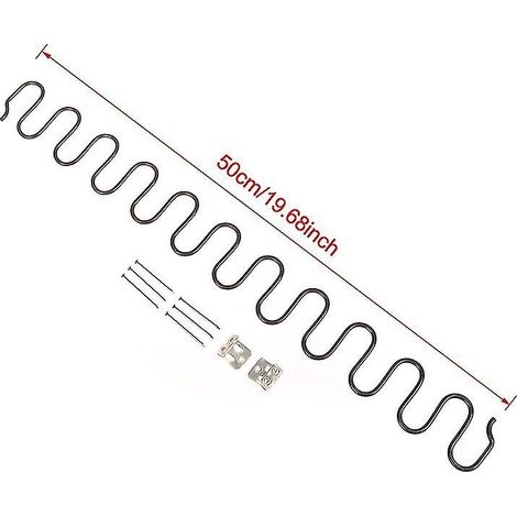 Ressorts de rechange pour canapé, ressorts avec clips, longueur 50 cm (1/4)