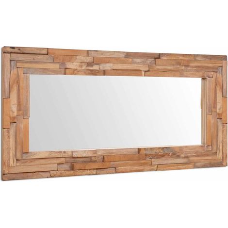 Maison Exclusive - Miroir décoratif Teck 120x60 cm Rectangulaire (1/5)