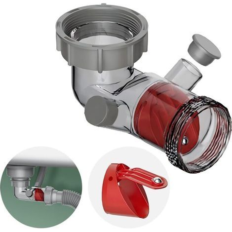 Siphons, Siphon-Ersatzteile, sichtbare Rückfluss- und Überlaufschutzvorrichtungen für Küchen, Badezimmer und Müllzerkleinerer (1/5)