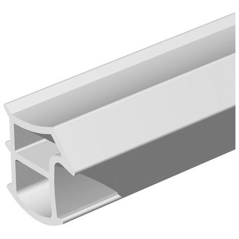 Joint d'huisserie en acier K2154z. insert W-PVC gris. L 5mtr (Par 20) (1/4)