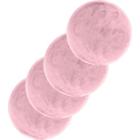 Housse de Siège de Tabouret de Bar Rond, 4 Pièces, Housses de Coussin de Chaise de Bar en Peluche Rose pour Sièges Ronds de 11,81 à 14,17 Pouces, Protection de Bande élastique Lavable pour la (1/5)