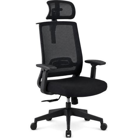 Bürostuhl Victor Ergonomischer Mesh-Schreibtischstuhl Schwarz (1/4)