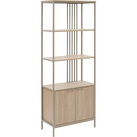 Étagère duna rectangulaire 35x68,4cm 2 portes beige - 5five (1/5)