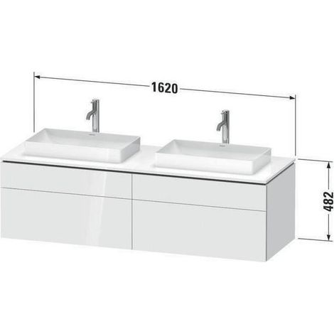 Duravit L-Cube Konsolenwaschtischunterbau wandhängend, inklusive (1/4)