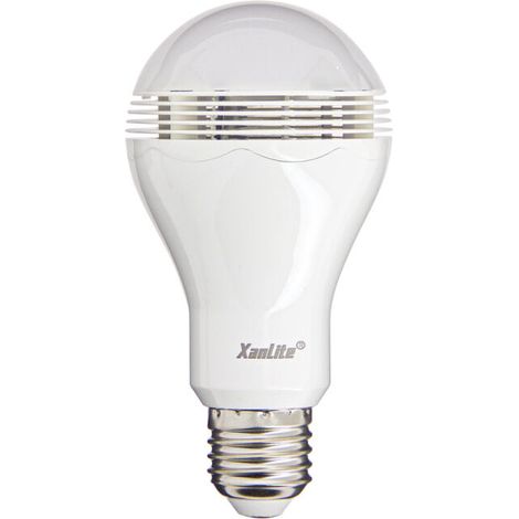 Ampolla LED intelligente con altoparlante Bluetooth integrato, attacco E27, 6,8 W (equivalente a 28 W), temperatura colore 3000 K, luce calda regolabile tramite app mobile – compatibile con iOS e Andr