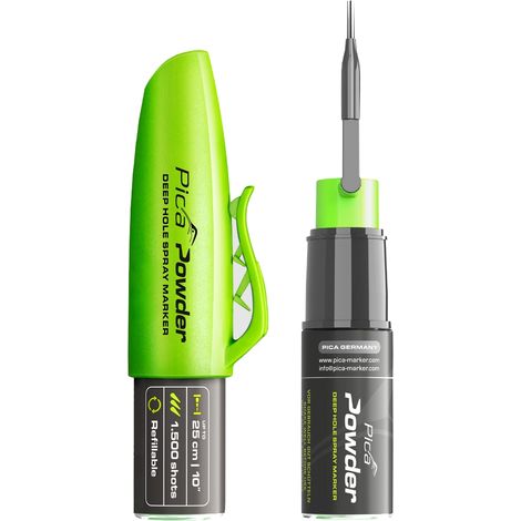 Pica POWDER Deep Hole Spray Marker Bohrlöcher bis zu 25 cm ZERO GAS 2020