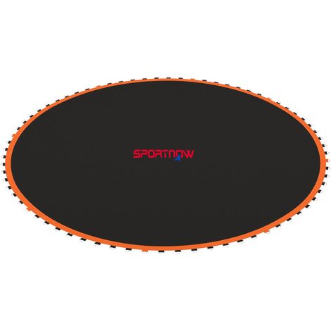 Tapis de trampoline rond orange en polypropylène, résistant pour remplacement ou réparation de trampoline. (1/5)