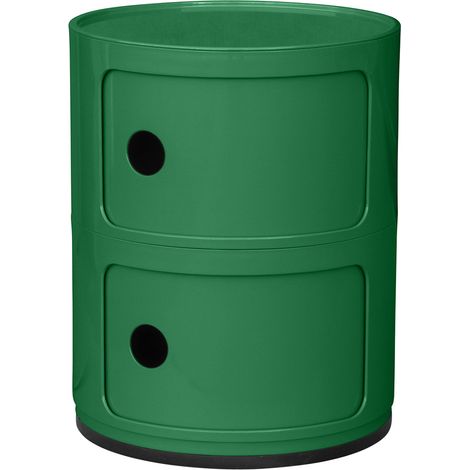 Caracas Container mit 2 Fächern - Kunststoff Dunkelgrün - ABS, Kunststoff
