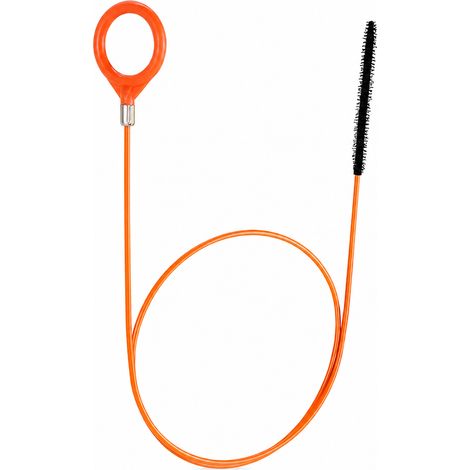 1 Pcs Déboucheur Évier 130cm PE Acier Orange Nettoyage Canalisation Salle de Bain Cuisine (1/5)