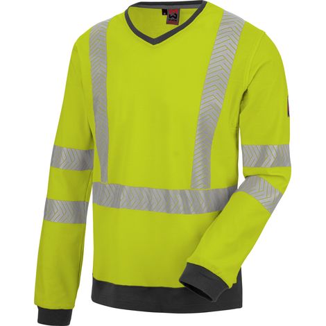 Tee-shirt de travail manches longues haute-visibilité jaune fluo Würth MODYF L