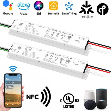 Driver per LED a Tensione Costante Smart Matter over Thread 24V 60W o 96W con NFC  96W (1/5)