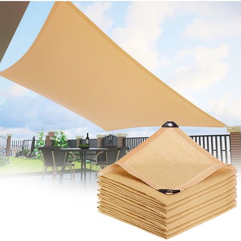 Voile d'ombrage, filet d'ombrage extérieur, tissu d'ombrage, auvent anti-UV à 95% pour piscine, patio, jardin, arrière-cour, 3 m x 5 m (1/5)