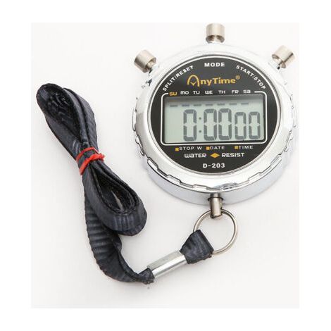 Chronomètre numérique, minuterie étanche au 1/100 de seconde, grand écran LCD de poche, réveil pour entraîneur de football (1/4)