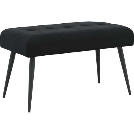 Bench with Button Tufted Black 80 x 40 x 46 cm Velvet vidaXL