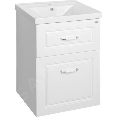Aqualine Favolo - Meuble lavabo 518x725x440 mm, blanc mat FV255 (1/5)
