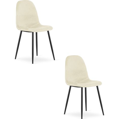Como-Sessel – beigefarbener Samt x 2 (1/5)