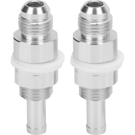 2 raccords adaptateurs AN6 vers 5/16 pouces en aluminium pour pompe à carburant, réservoir et conduites souples plastique nylon - lot de 2 (1/5)