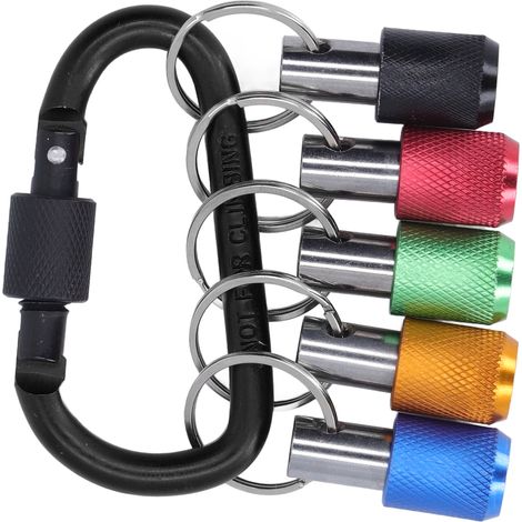 Porte-embout hexagonal 1/4 po, rallonge de tournevis à changement rapide avec 5 douilles de couleur