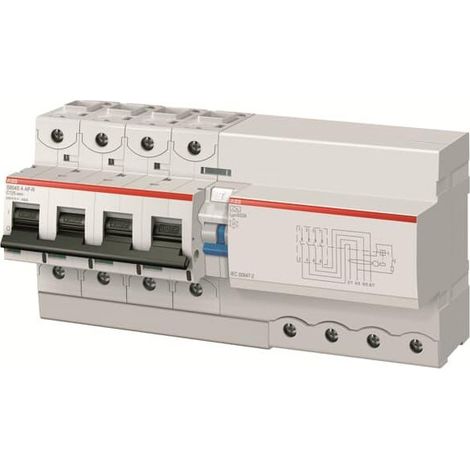 Disj. Diff DS804S 125A 1000mA 4P Type A-S Courbe D Raccord à vis - 50KA (13 Mo.. 2CCC864006R0841 ABB 751428