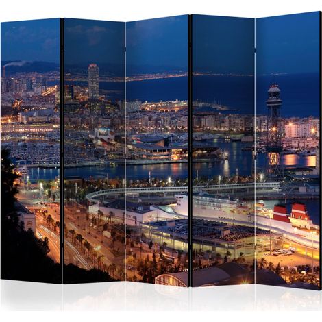 Paravent 5 Volets "Illuminated Barcelona" 172x225cm (1/2)