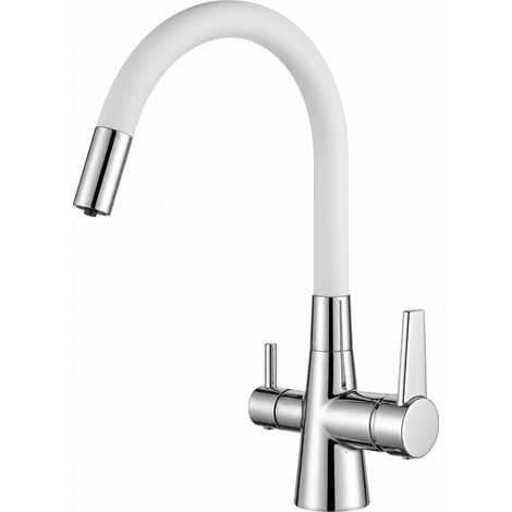 Flexi Rubinetto da cucina Shurity 3 vie Cromo/Bianco