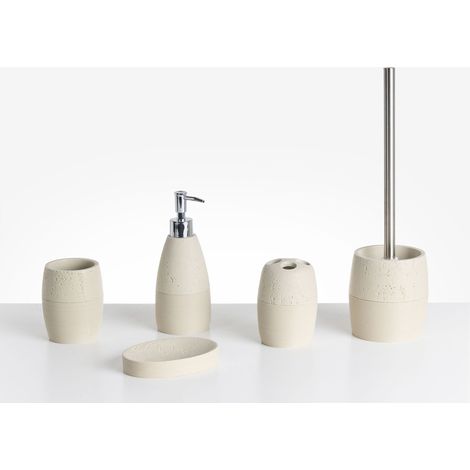 5-Piece Bathroom Accessories Set YARAPA Light Beige (1/5)
