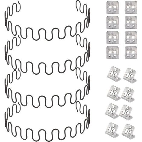 Molle di ricambio per divano – Set da 4 pezzi, 50,8 cm (20 pollici) – Clip a S incluse – Acciaio al carbonio per un'elasticità duratura (1/4)