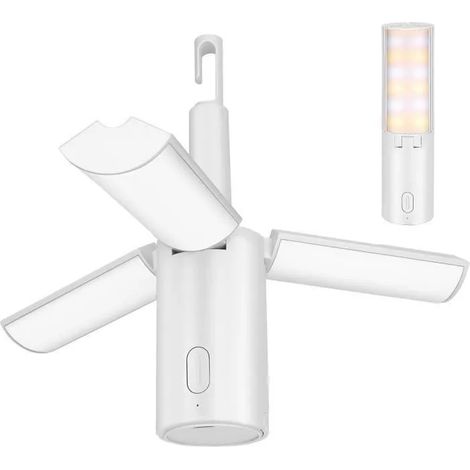Lampe Camping, 4000mAh Lampe Camping Rechargeable Pliable Lanterne Camping Lumiere Camping avec 3 Modes Luminosité ,Gris clair (1/5)