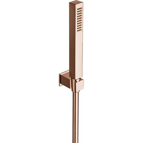 Kit Support Carre + Douchette Carre Or Rose Robinetterie HYDROTHERAPIE - CRISTINA ONDYNA PD64646P (1/2)