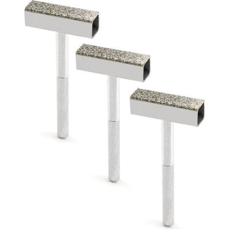 3 Pcs Dresseur de Meule Diamant avec Manche Antidérapant pour Meuler les Meules d'Ébavurage (1/5)